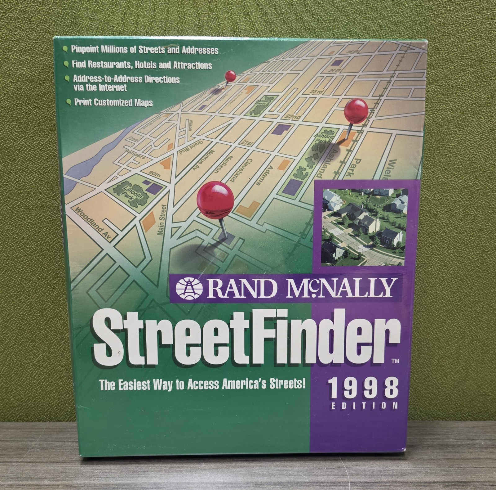 SEALED Rand McNally StreetFinder 1998 Edition - Vintage Mapping Software RARE