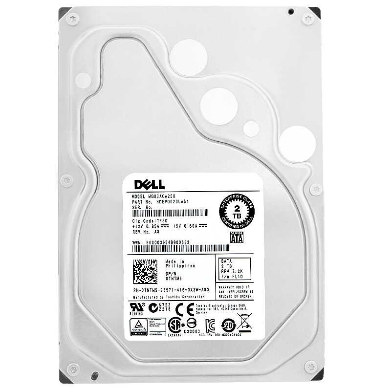 Hard Drive Dell MG03ACA200 2TB SATA III 7200Rpm 64MB 3.5" Inch 0TNTM5