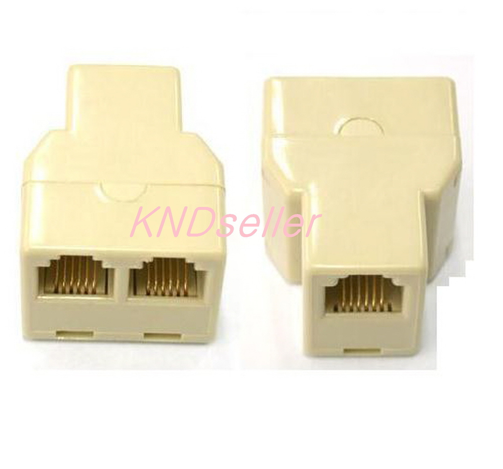 10 PCS RJ12 6P6C 1 to 2 Y Type FEMALE ADAPTER  SPLITTER Extension Joiner Phone