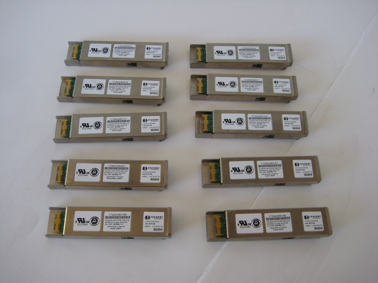 10G-XFP-SR Foundry Brocade 10GBASE-SR XFP Multimode Transceiver Genuine Original