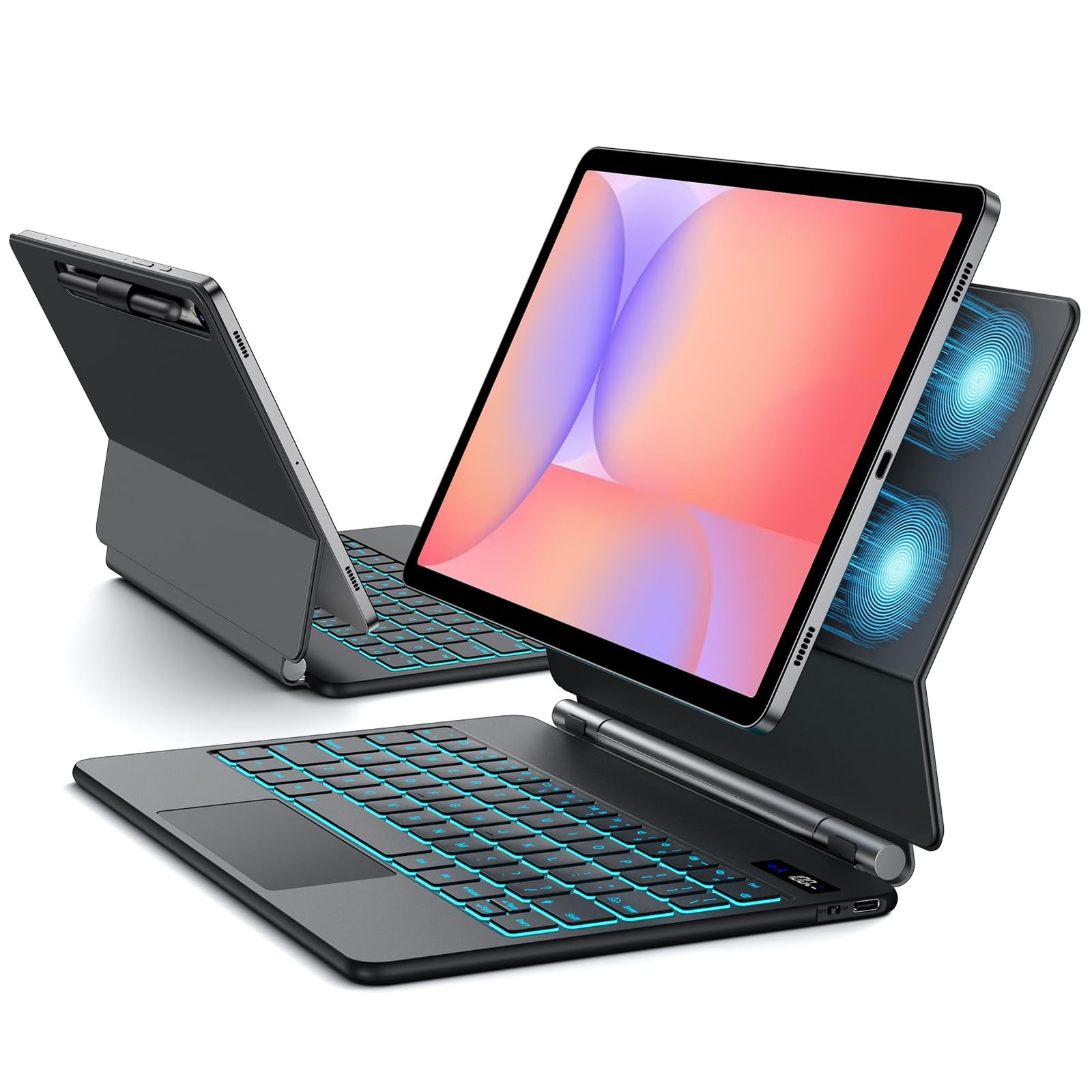 JUQITECH Magic Style Keyboard Case for Samsung Galaxy Tab S10 Lite/ S10 FE 11"