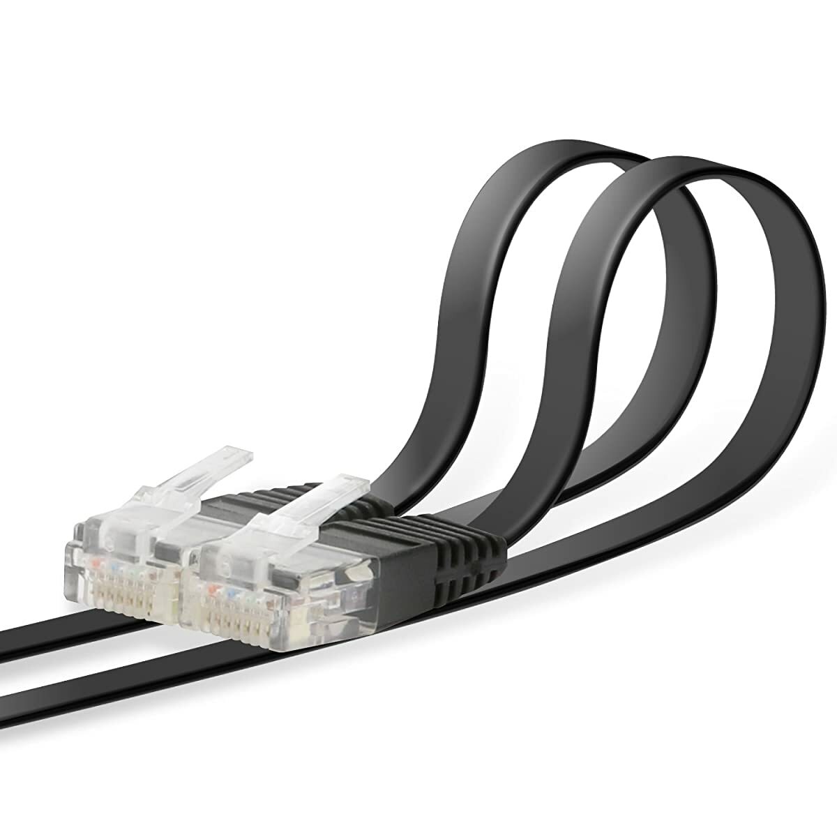 ELECOM LAN Cable CAT6 compliant Gigabit super flat black 5m LD-GF/BK5