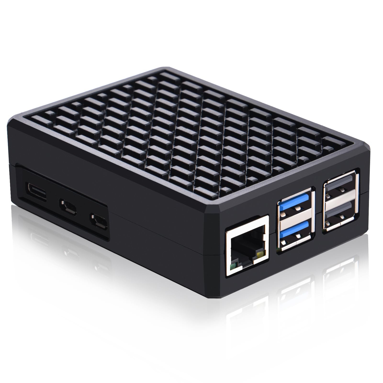 GeeekPi Aluminum Case for Raspberry Pi 5, Passive Cooling Black,