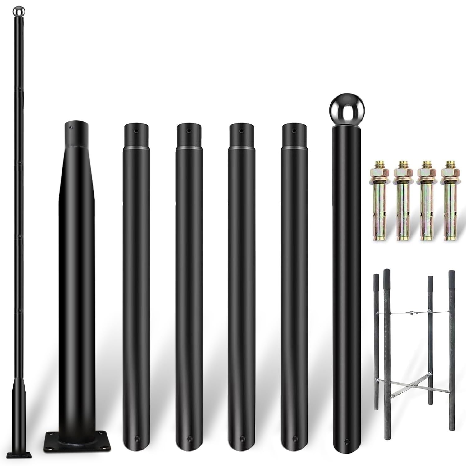 Street Light Pole 20ft Tall - Outdoor Solar Split Street Lamp Post Light Pole...