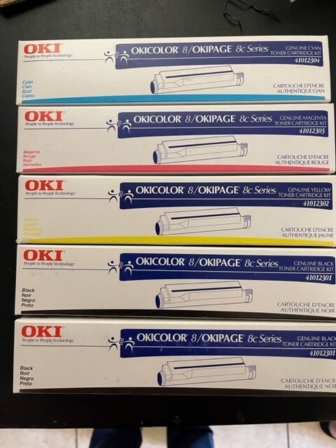 OKI OKICOLOR 8/ OKIPAGE 8C Series 8 Toner Set - Magenta, Yellow, Black, Cyan