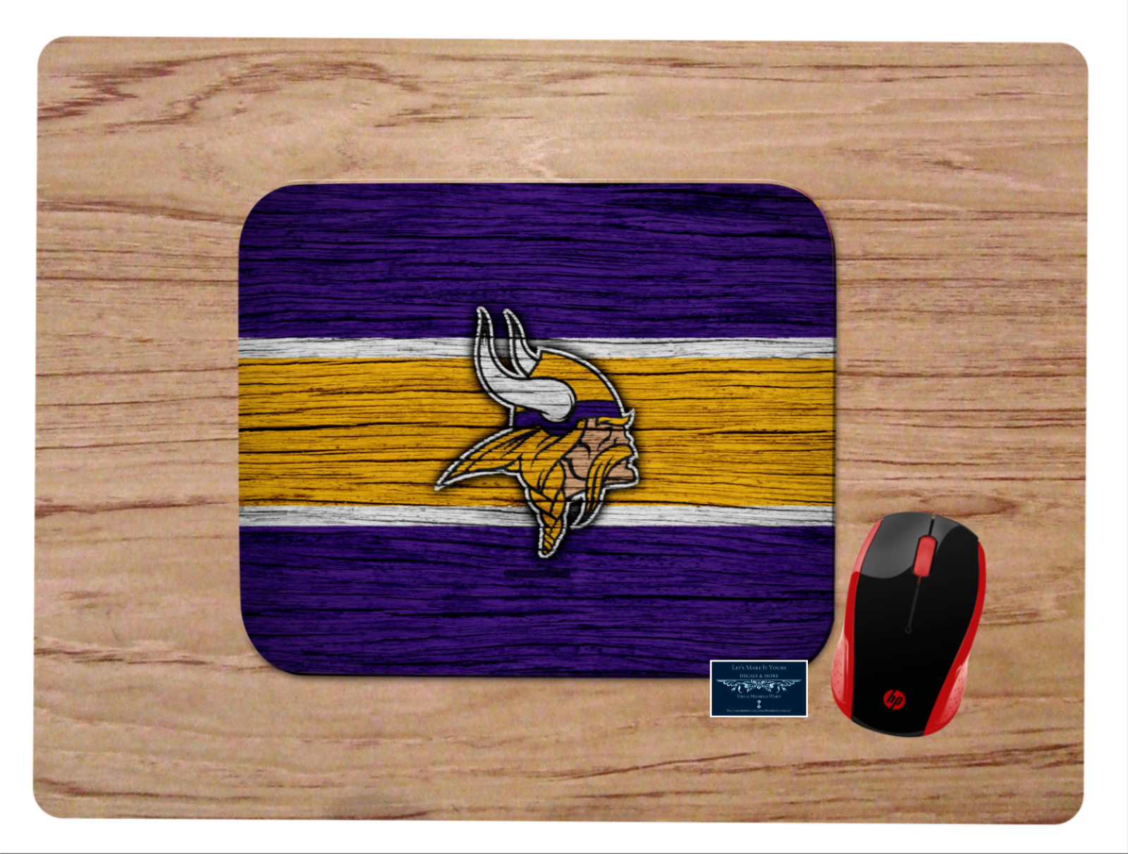 MINNESOTA VIKINGS INSPIRED CUSTOM MOUSE PAD DESK MAT HOME SCHOOL OFFICE FOOTBALL