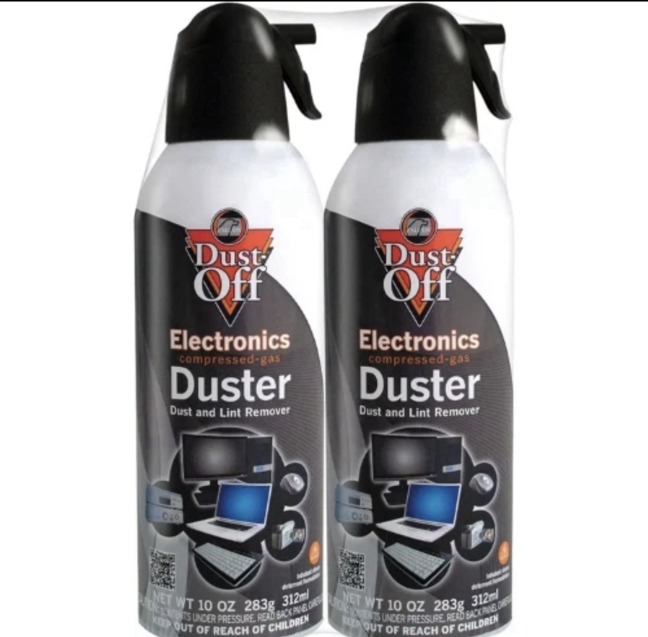 Dust Off Spray Pack 2 - 10 oz Electronics Compressed Canned Air Duster