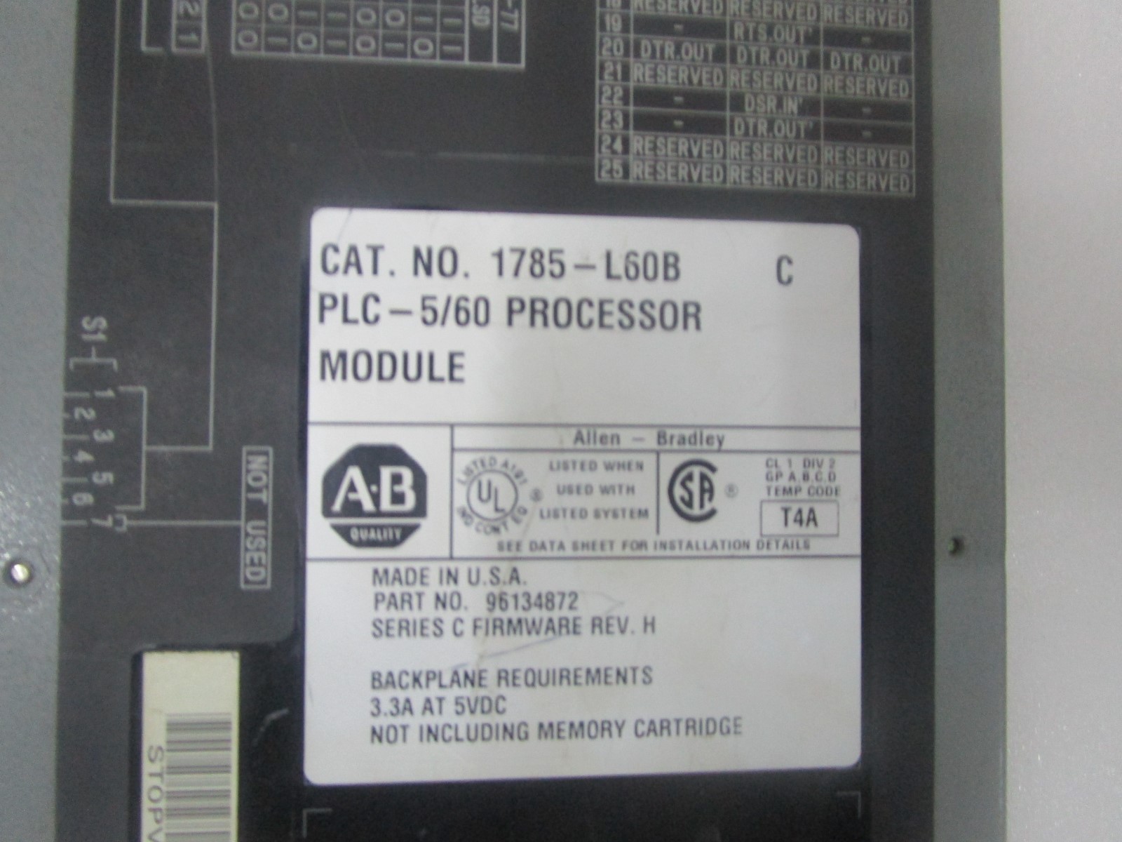 Allen Bradley 1785-L60B PLC-5/60 Processor free  shipping