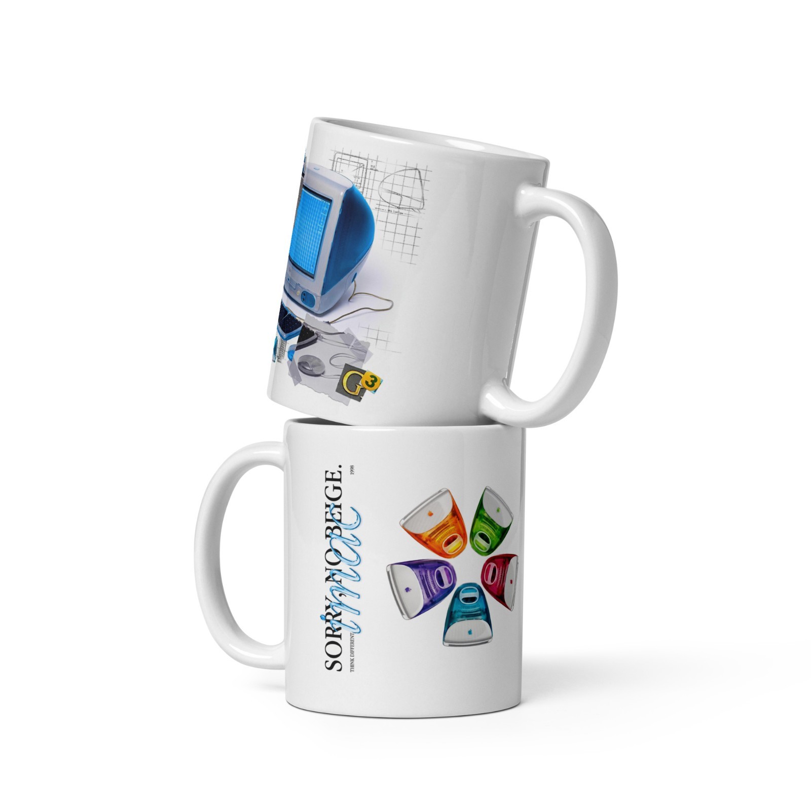 Retro iMac G3 "Sorry, No Beige" Premium Mug – 11oz of Pure 1998 Energy
