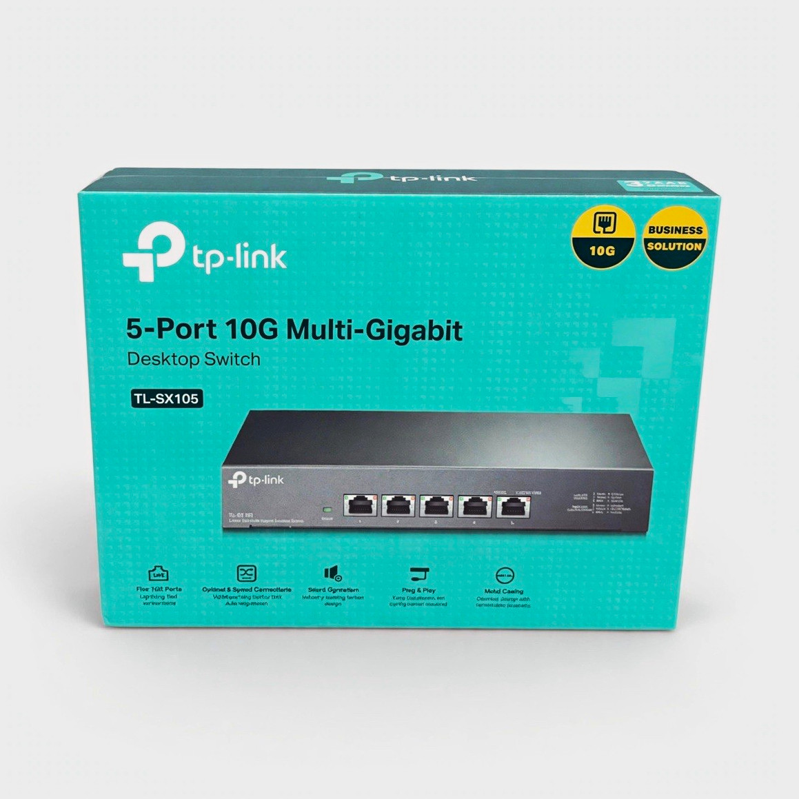 TP-Link TL-SX105 5-Port 10Gbps Unmanaged Desktop Switch RJ-45