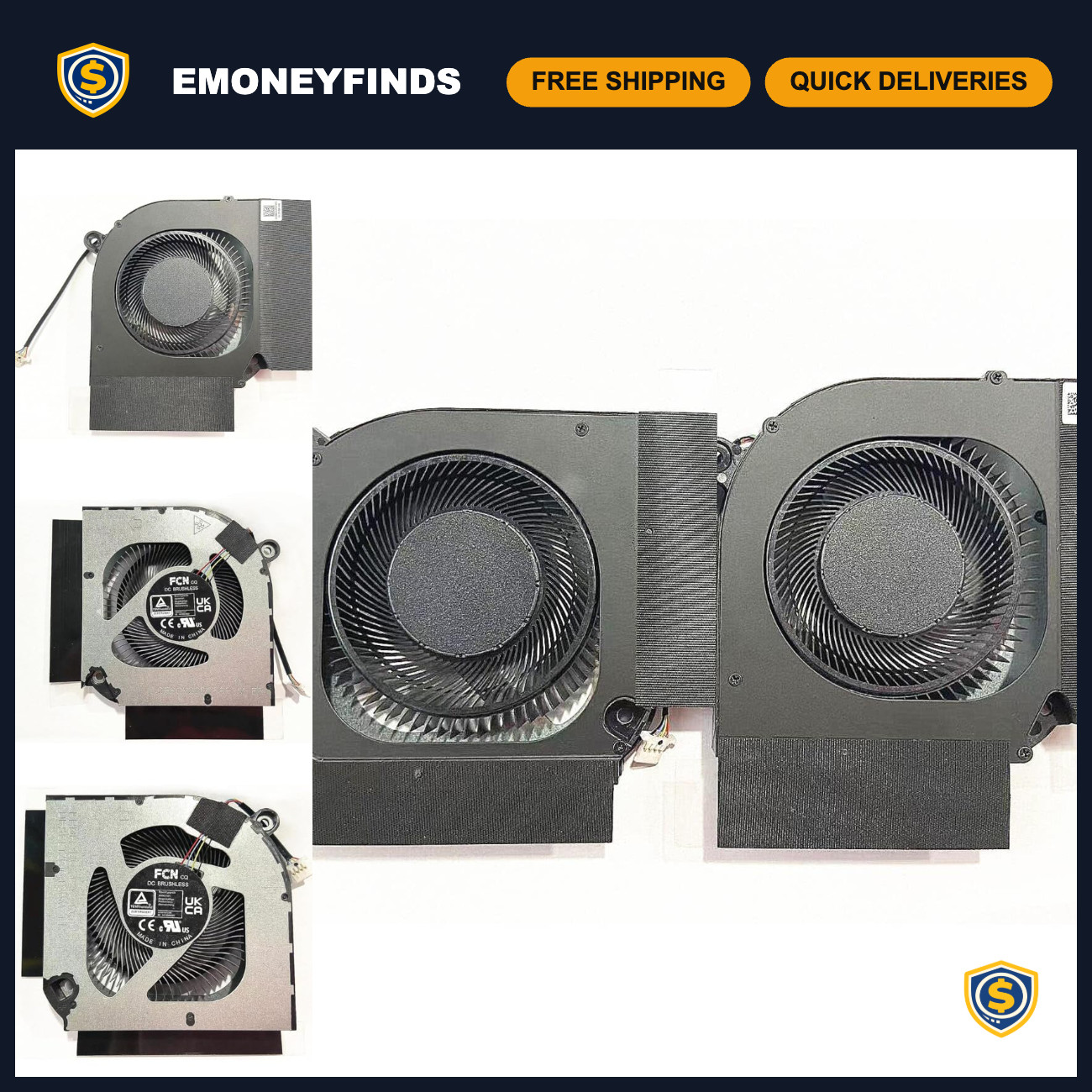 High-Performance CPU GPU Cooling Fan for Gaming Laptop Helios 300 PH317 PH315