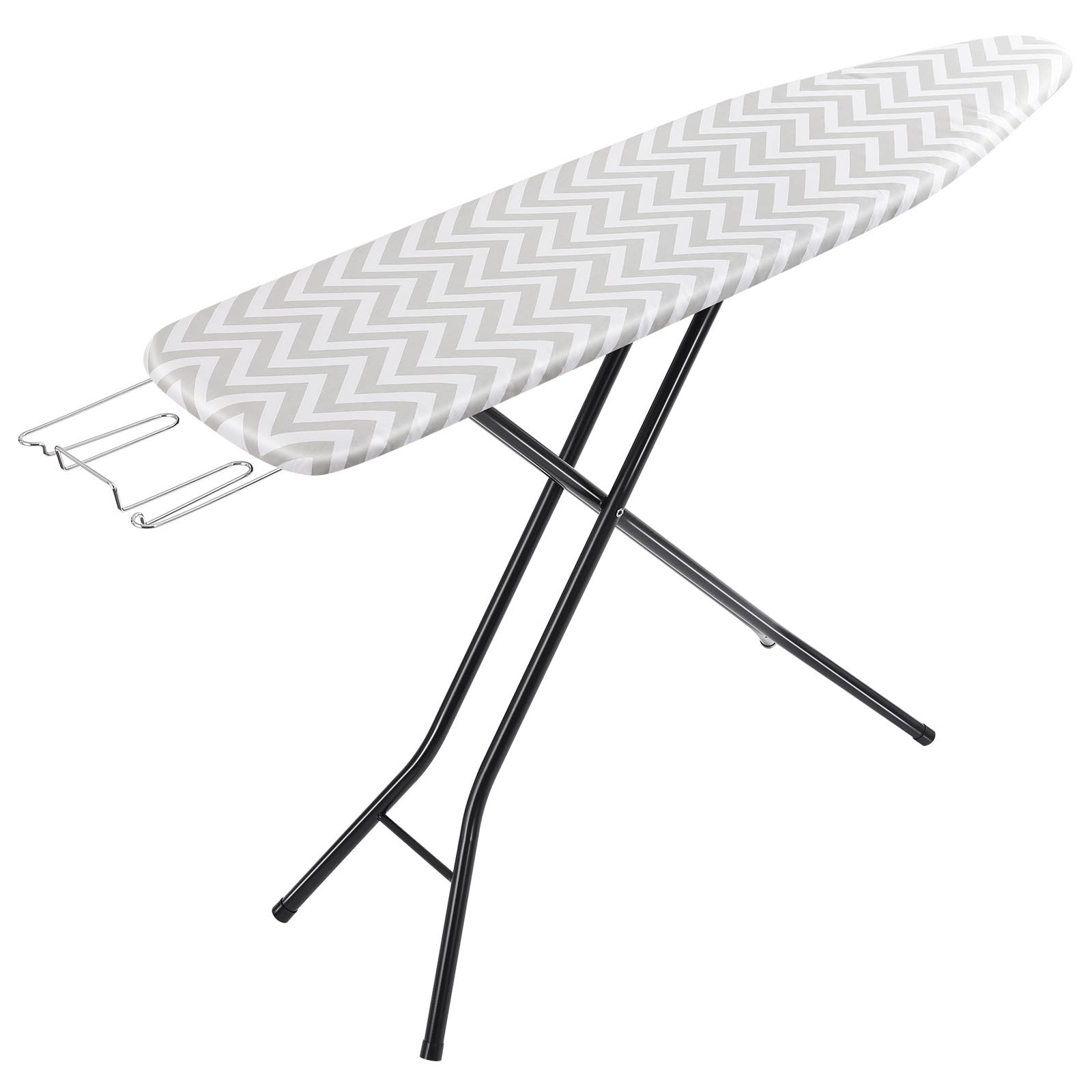Amazon Basics Height Adjustable Full-Size Foldable Ironing Board, 4-Leg Fold-...