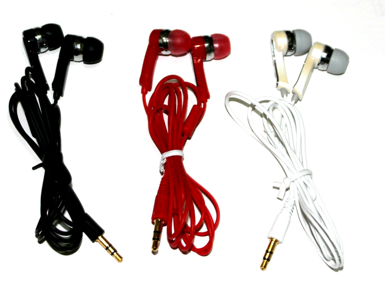 3 X Pack Color in-ear Headphone Earbud for iPods Touch iPads MP3 mp4 PC LAPTOP