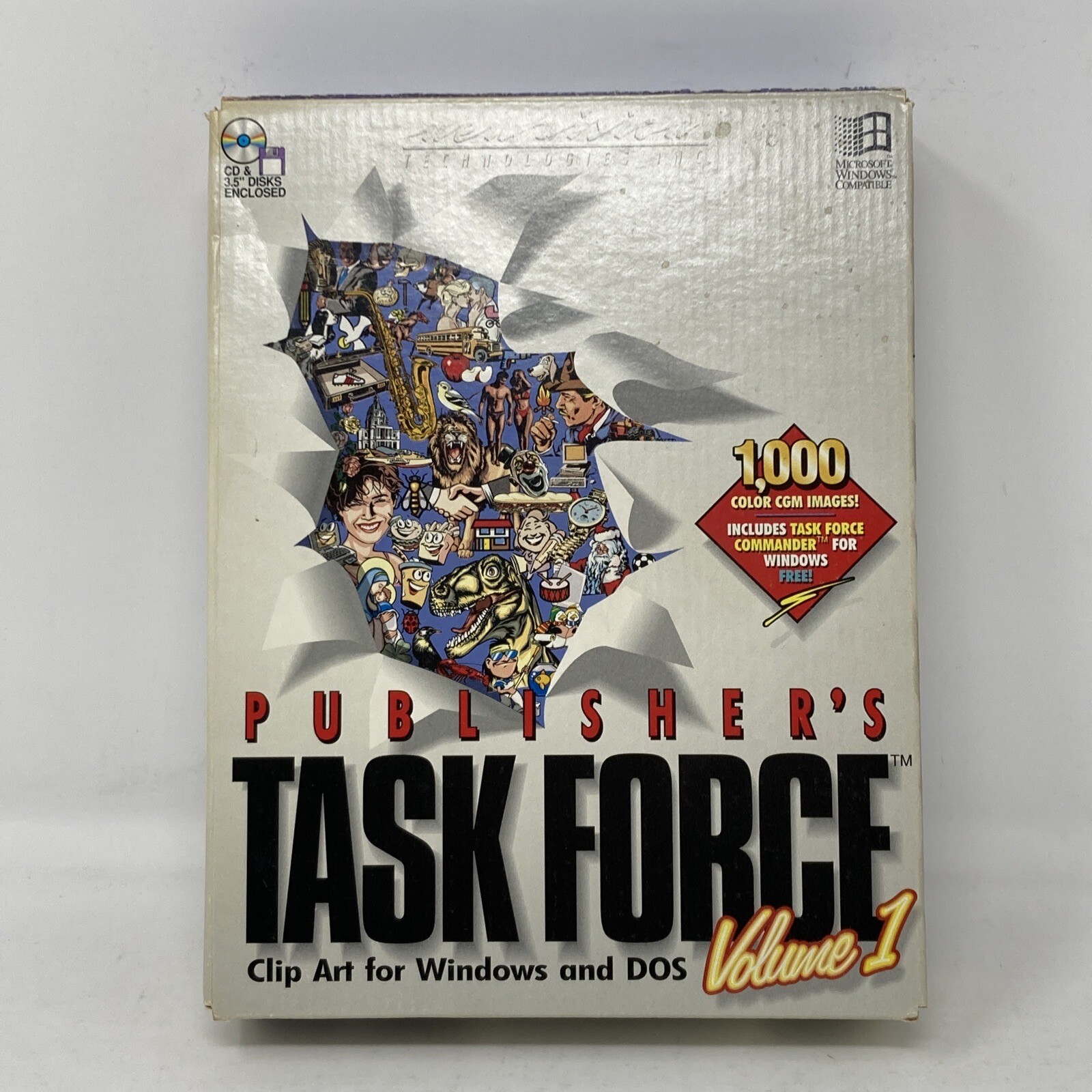 Publisher's Task Force Volume 1 Clip Art for Windows and DOS Complete CIB (H13)