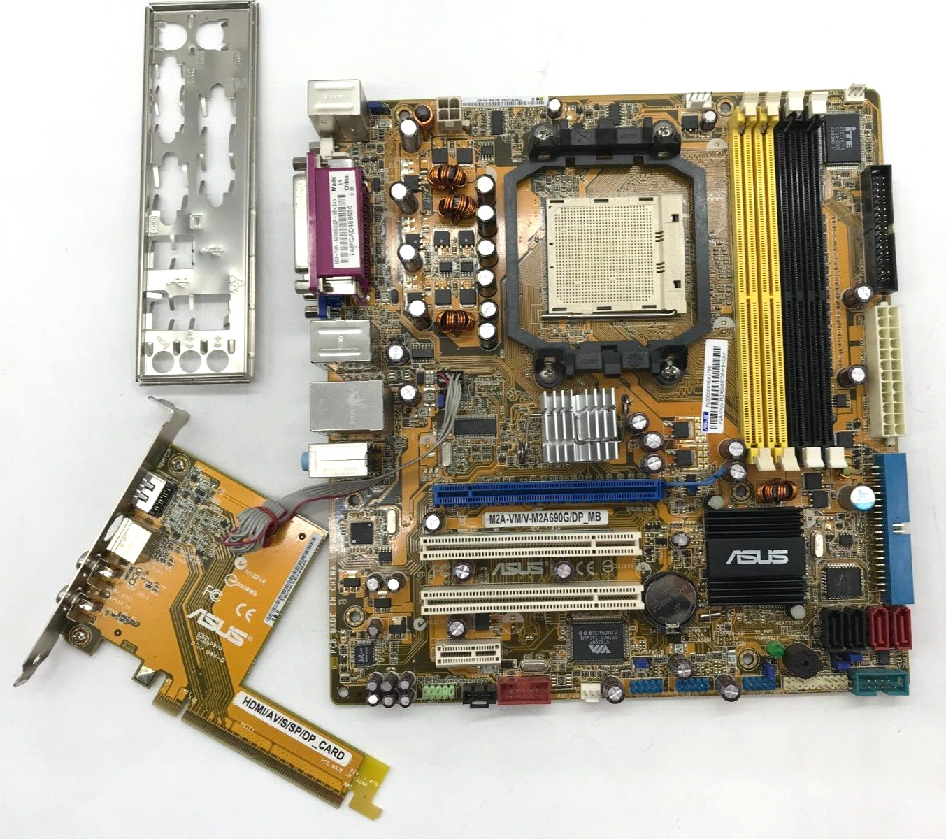 ASUS M2A-VM/V-M2A690G/DP_MB Rev:1.01G DDR2-mATX- Socket AM2-with I/O Shield#M2362