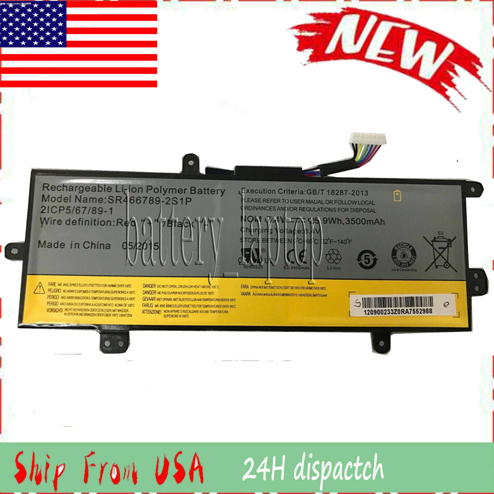 New 3500mAh 7.4V Battery SR466789-2S1P For Hisense Chromebook C11 Series