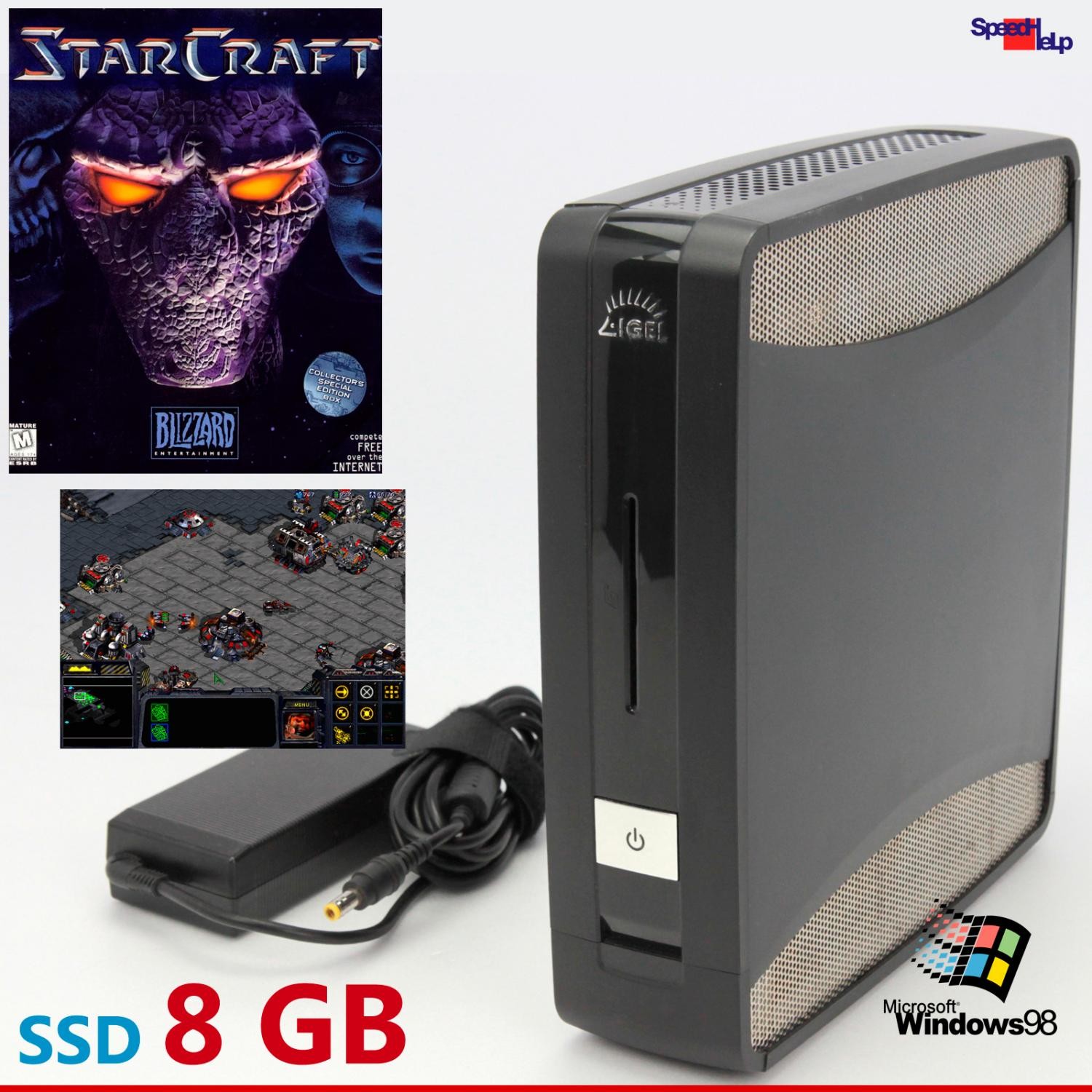 Mini Pc Computer For Retro Games Dos Windows 98 8Gb Ssd Starcraft I