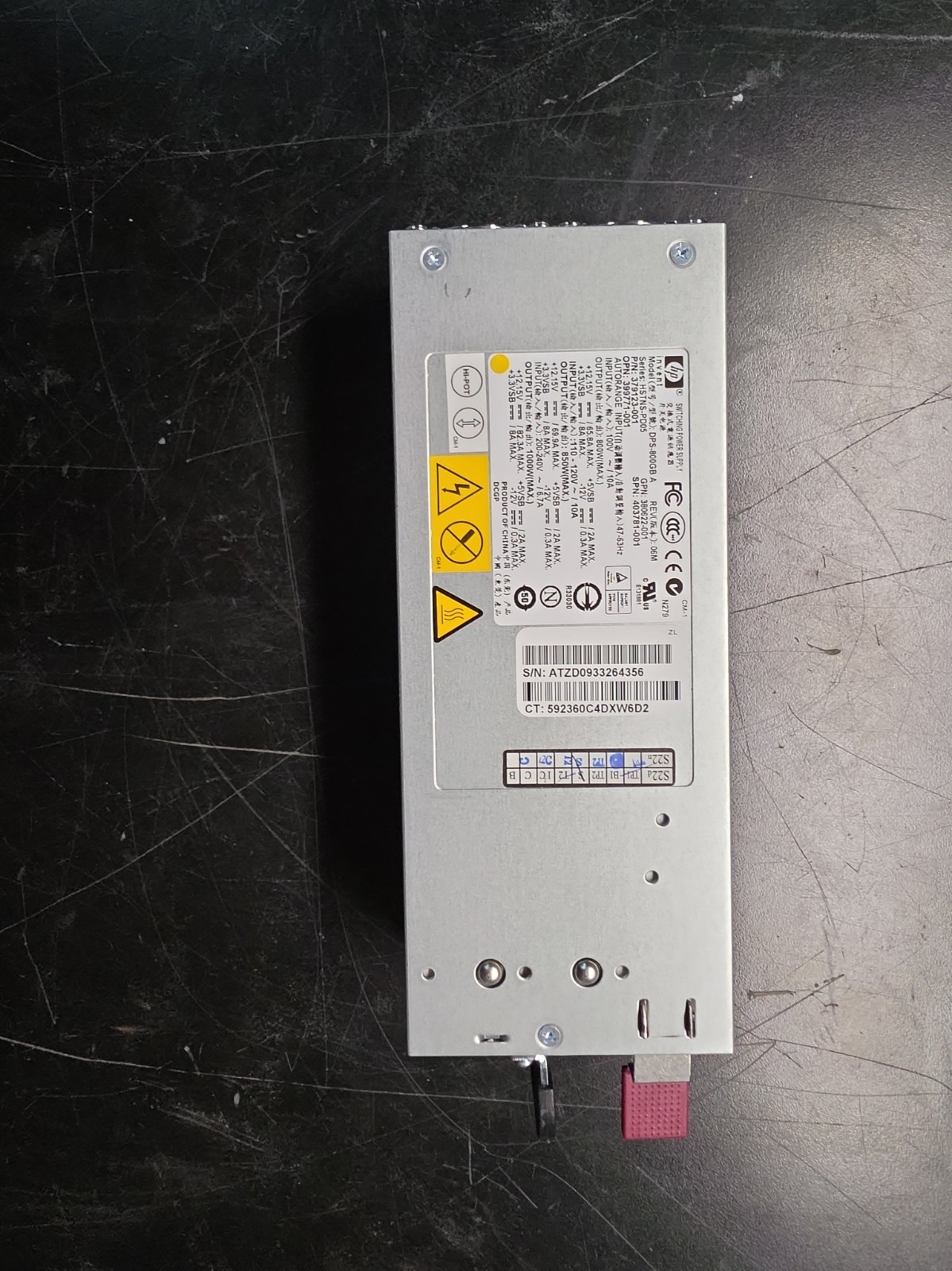 HP Netzteil 1000W DPS-800GB A 379123-001 399771-001 380622-001 403781-001