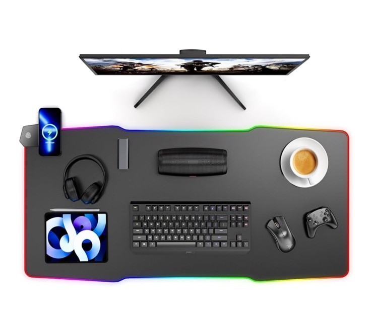 35.5“15.8”Extra Large Mouse Pad,Wireless Charging Gaming Mousepad