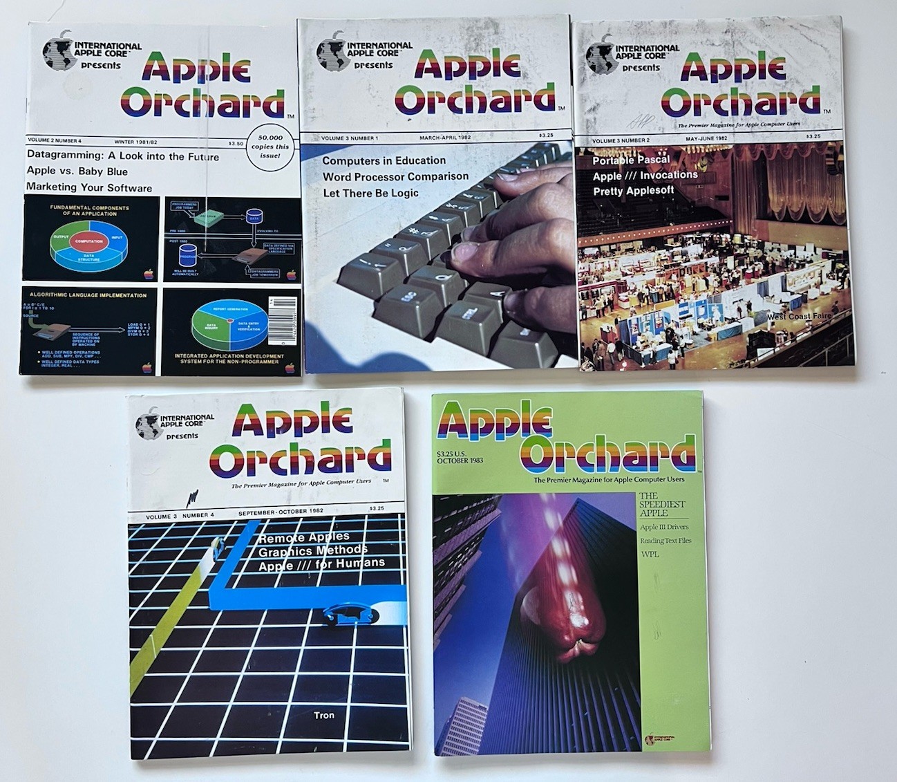 Lot 5 Apple Orchard Magazines 1981 / 1982 / 1983 - Vintage Apple II Computer