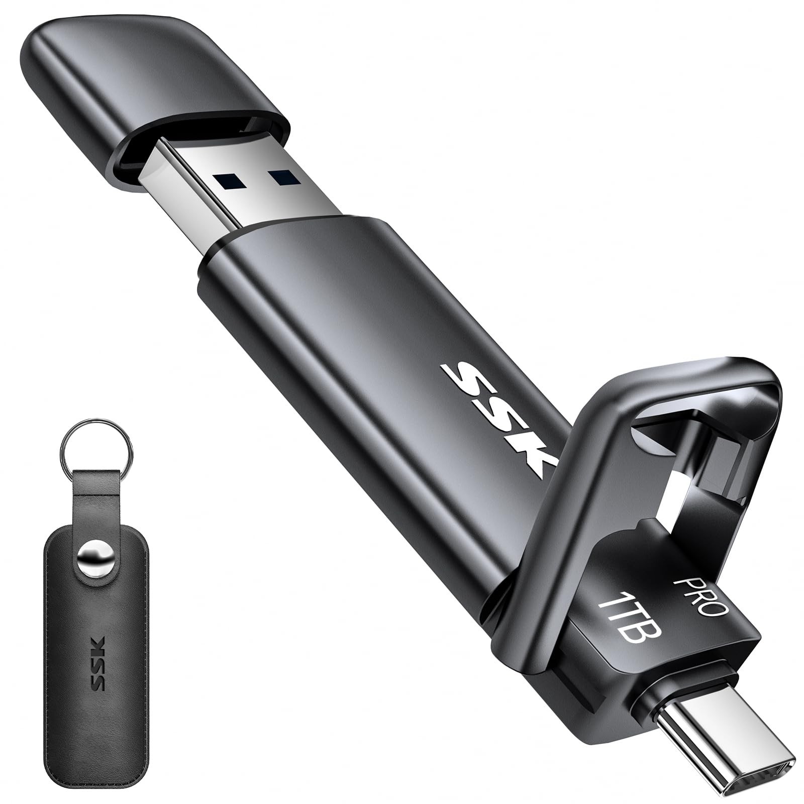 1TB USB SSD Flash Thumb Drive up to 1000MB/s Dual USB C+A 3.2 Stick