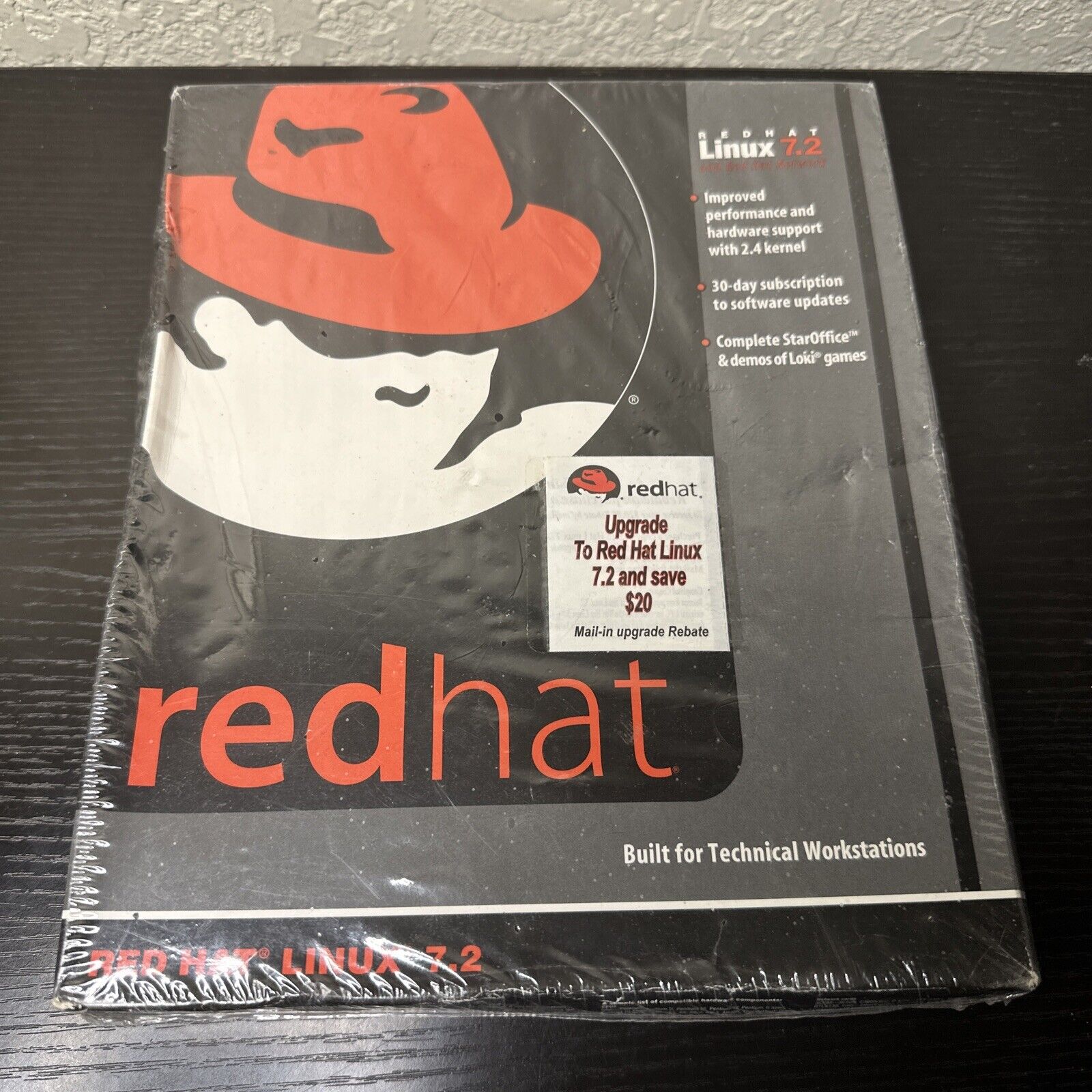 Linux 7.2 Red hat Software Built For Technical Workstations New Sealed