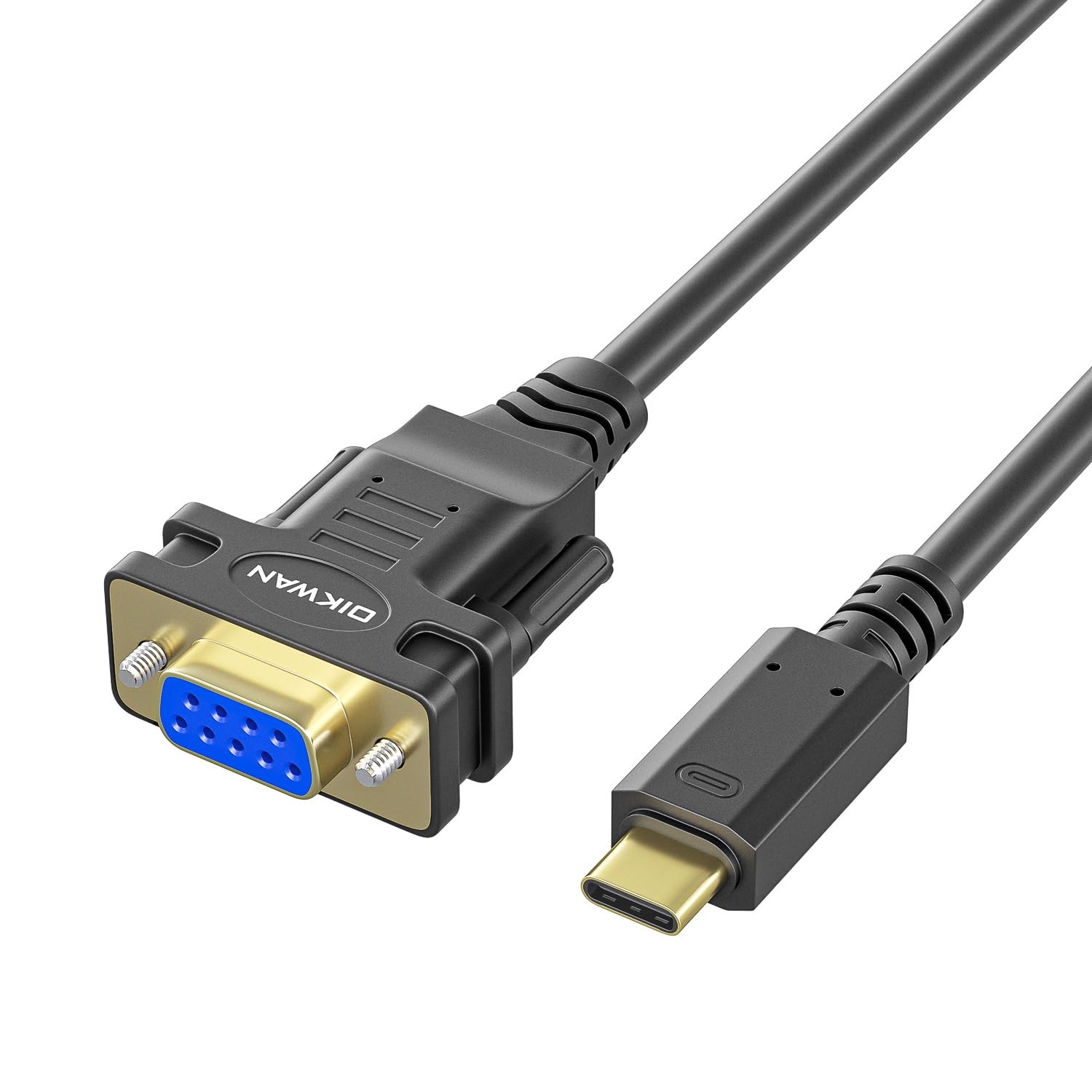 USB-C to Serial Adapter, 6FT RS232 DB9 Female Converter Cable, FTDI Chip