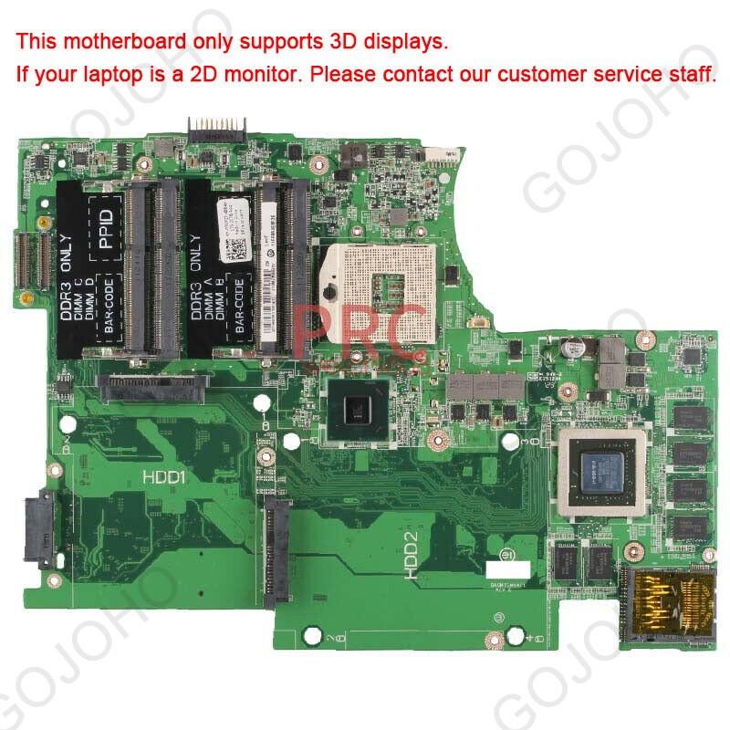 CN-0TXP27 Motherboard 0TXP27 For DELL XPS 17 L702X NVIDIA GT555M Intel Test Good