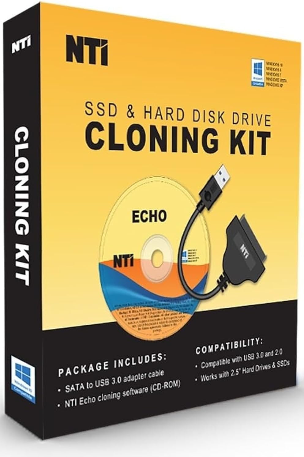 Storage Drive Cloning Software Download + SATA USB Adapter 2.5" SSD/HDD3