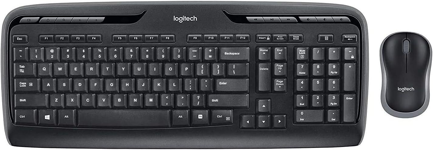 Logitech MK320 Wireless Keyboard and Mouse Combo Black - Nano Receiver Included
