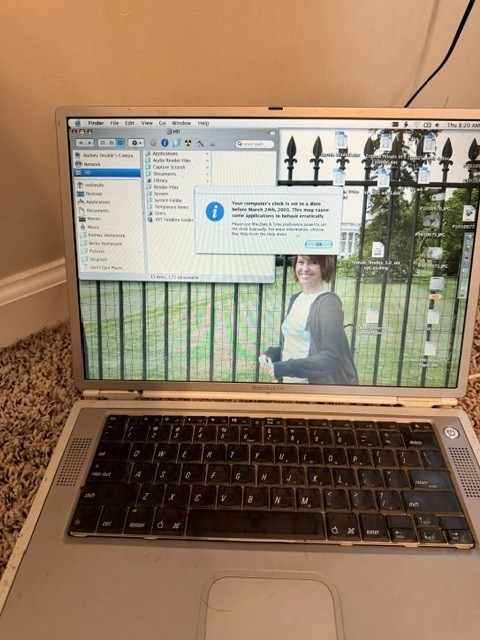 Apple Titanium PowerBook G4 M8407 Tested NO HDD/OS