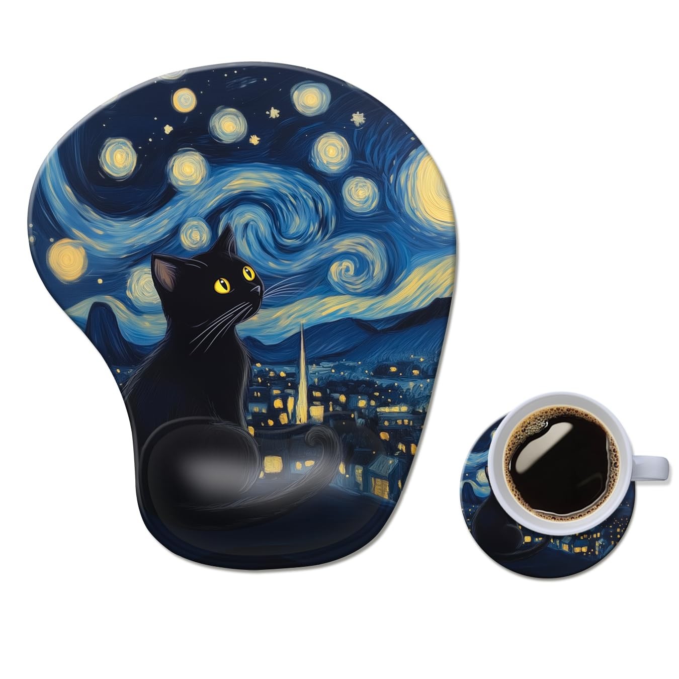 Ergonomic Mouse Pad with Wrist Rest,Comfortable Computer Gel Mouse Pad