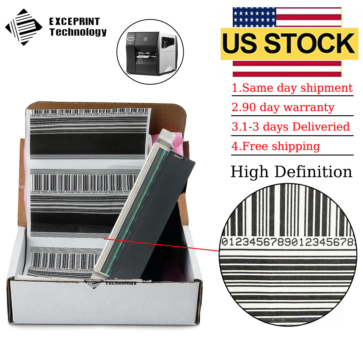 ✅ Printhead for Zebra ZT210 ZT220 ZT230 Printer 300dpi P1037974-011 USA STOCK ✅