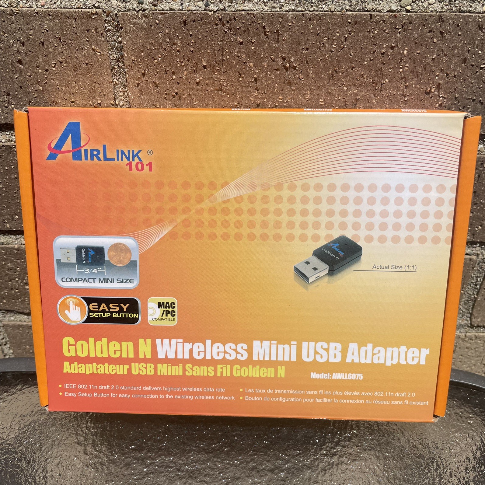 Airlink 101 Golden N Wireless Mini USB Adapter AWLL6075 Network Technology 