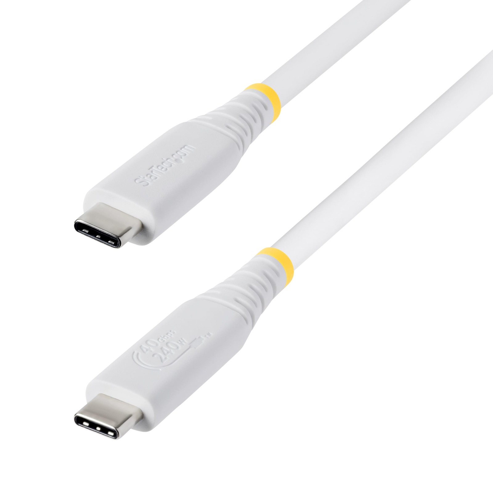 StarTech CC3FT40GUSB4TPW 3ft USB4 Cable 40Gbps 240W 8K White