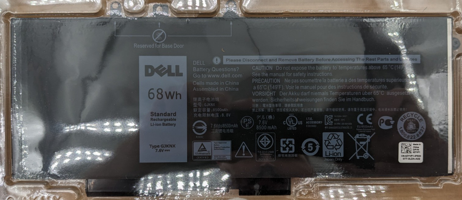 GJKNX Battery | OEM | For Dell Latitude 5480, 5580, 5280, 5490, 5491, 5580, 5590
