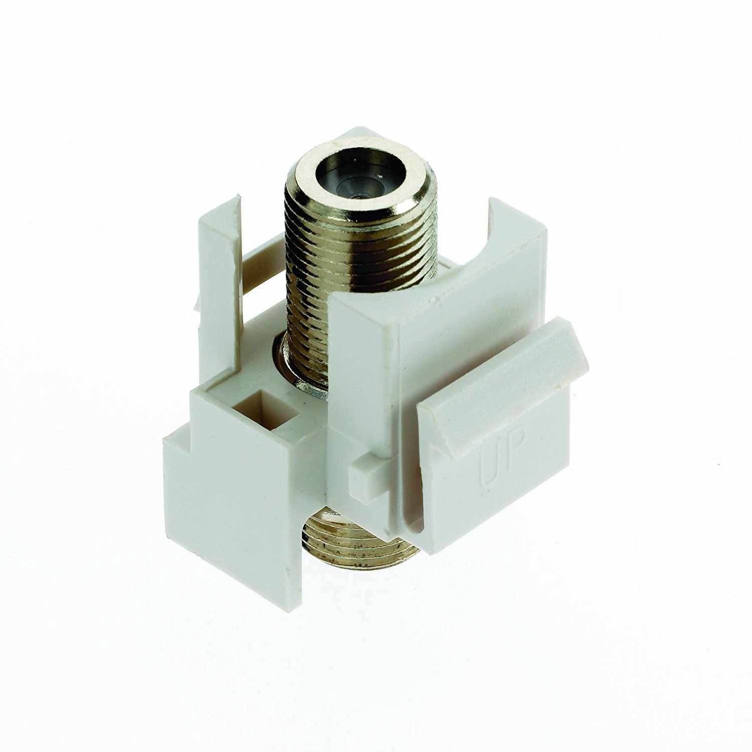 5 Pack Legrand OnQ Recessed Keystone Coax Insert F Connector Coupler White