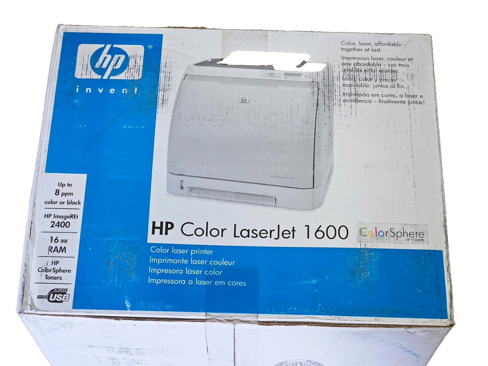 New In Sealed Box HP Color LaserJet 1600 Laser Printer