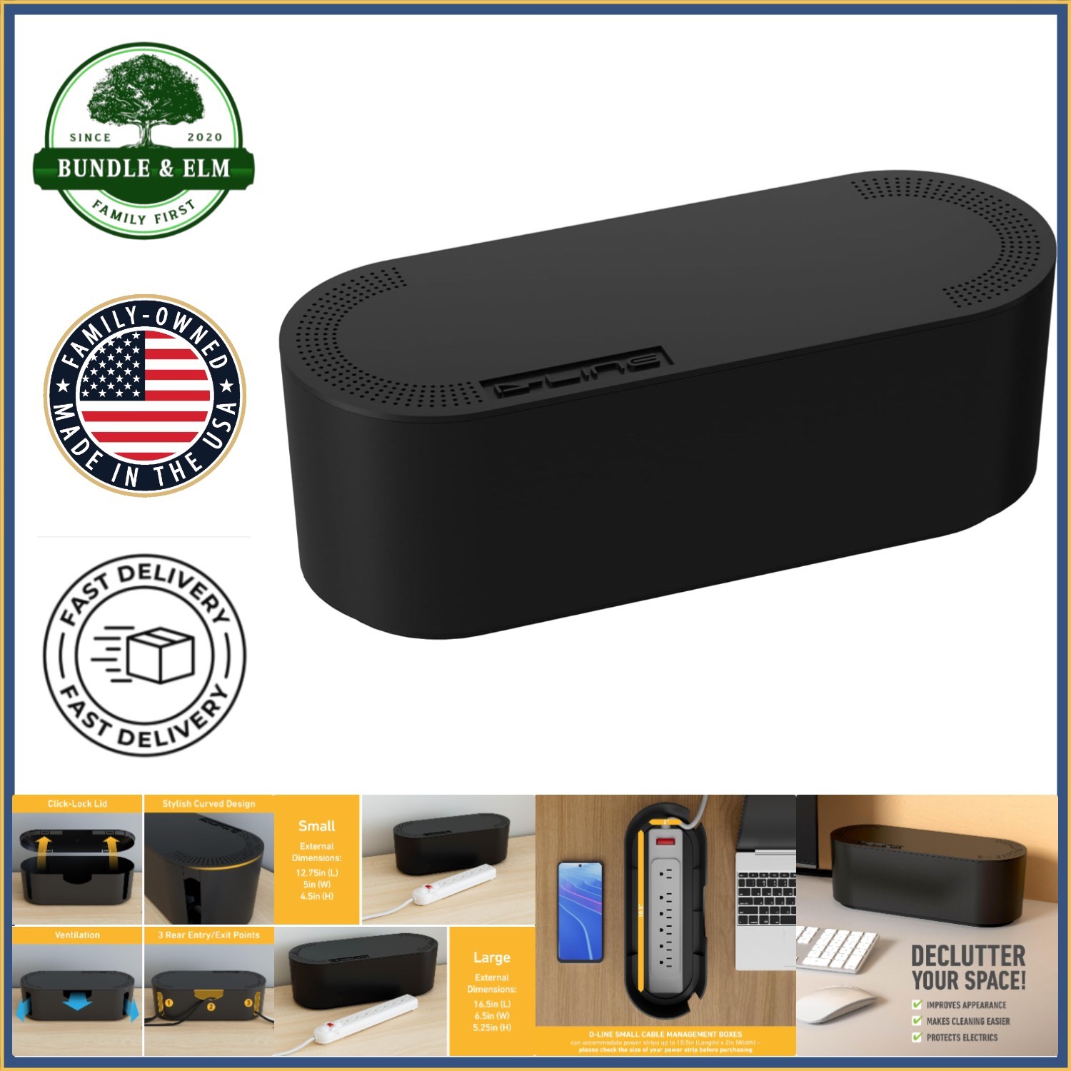 Durable ABS Plastic Cable Management Box for Indoor and Outdoor Applications