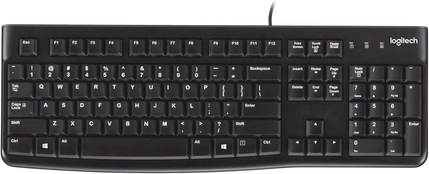 Logitech - K120 Full-size Wired Membrane Keyboard for PC