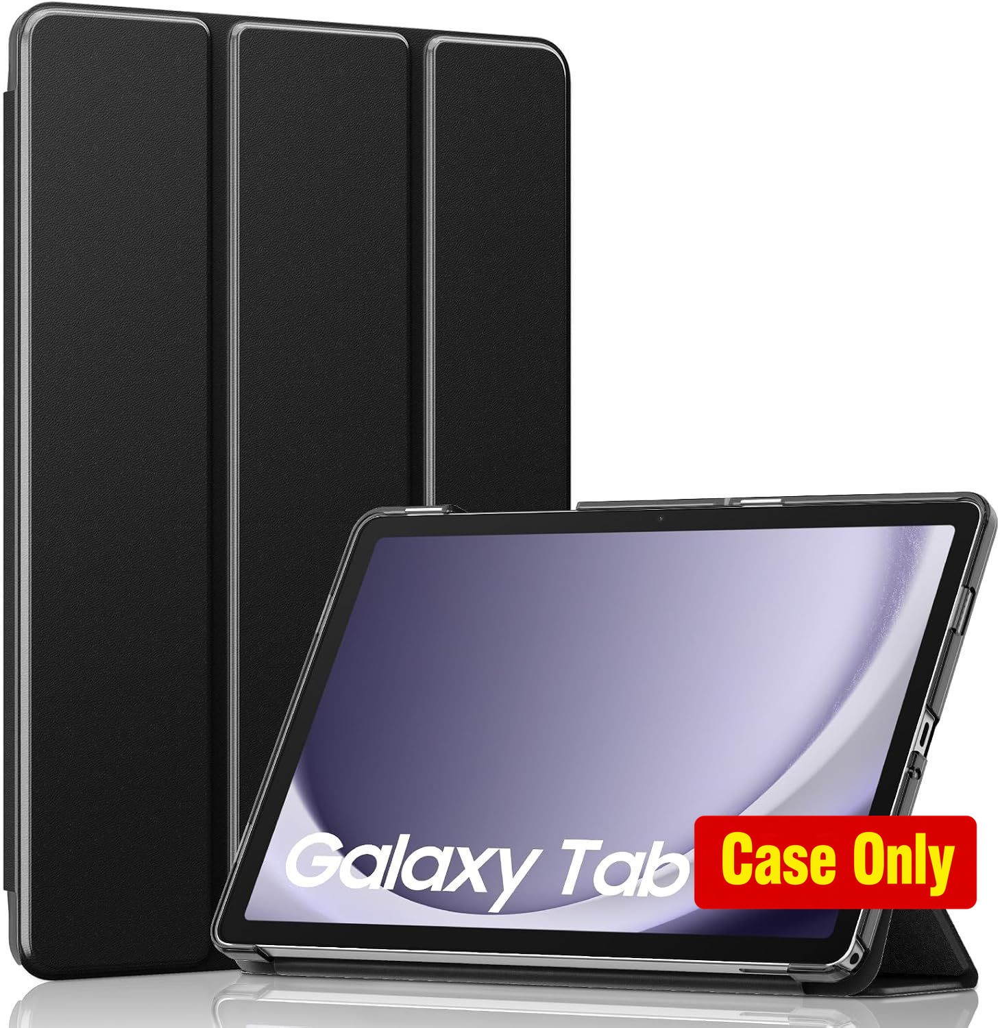 Slim Stand Case for 2023 Galaxy Tab A9 Plus 11", Translucent Hard Back Shell
