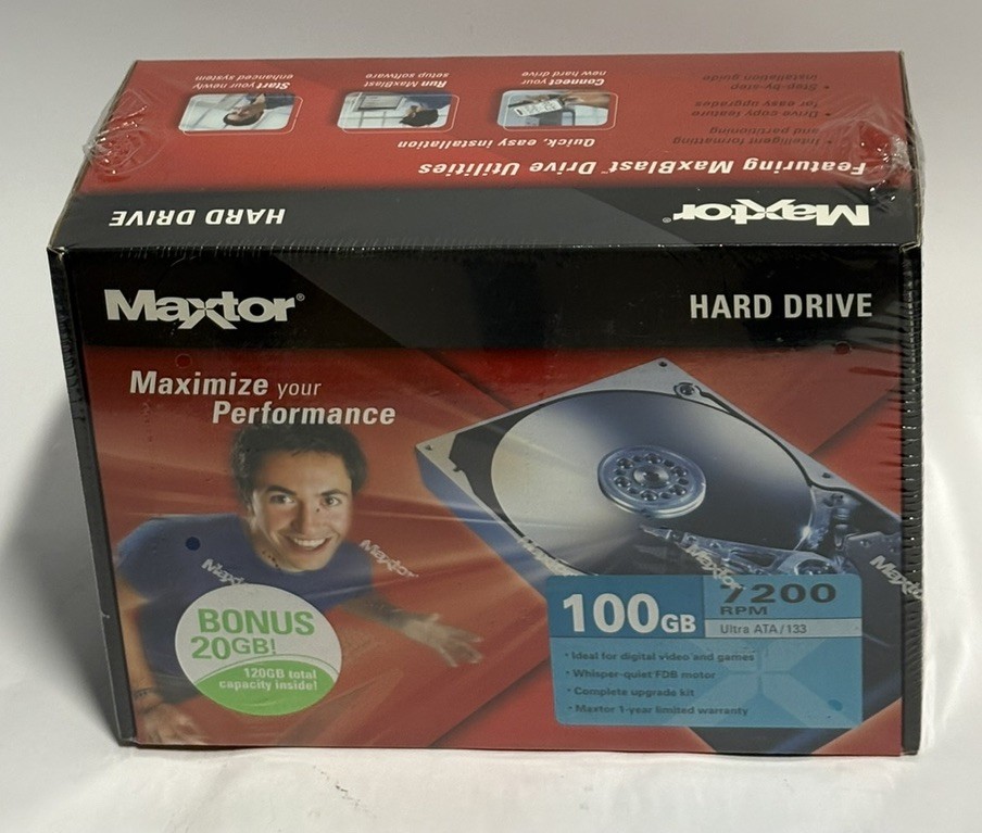 NEW Maxtor 200GB Hard Drive 7200 RPM 8MB Cache Ultra ATA/133 DiamondMax Sealed