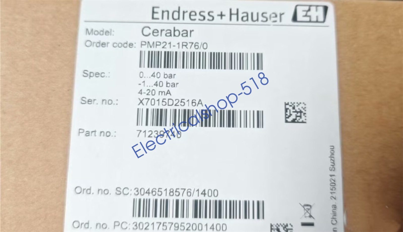 1PC NEW Endress+Hauser PMP21-1R76/0 Pressure Transmitter fast shipping DHL/FedEx