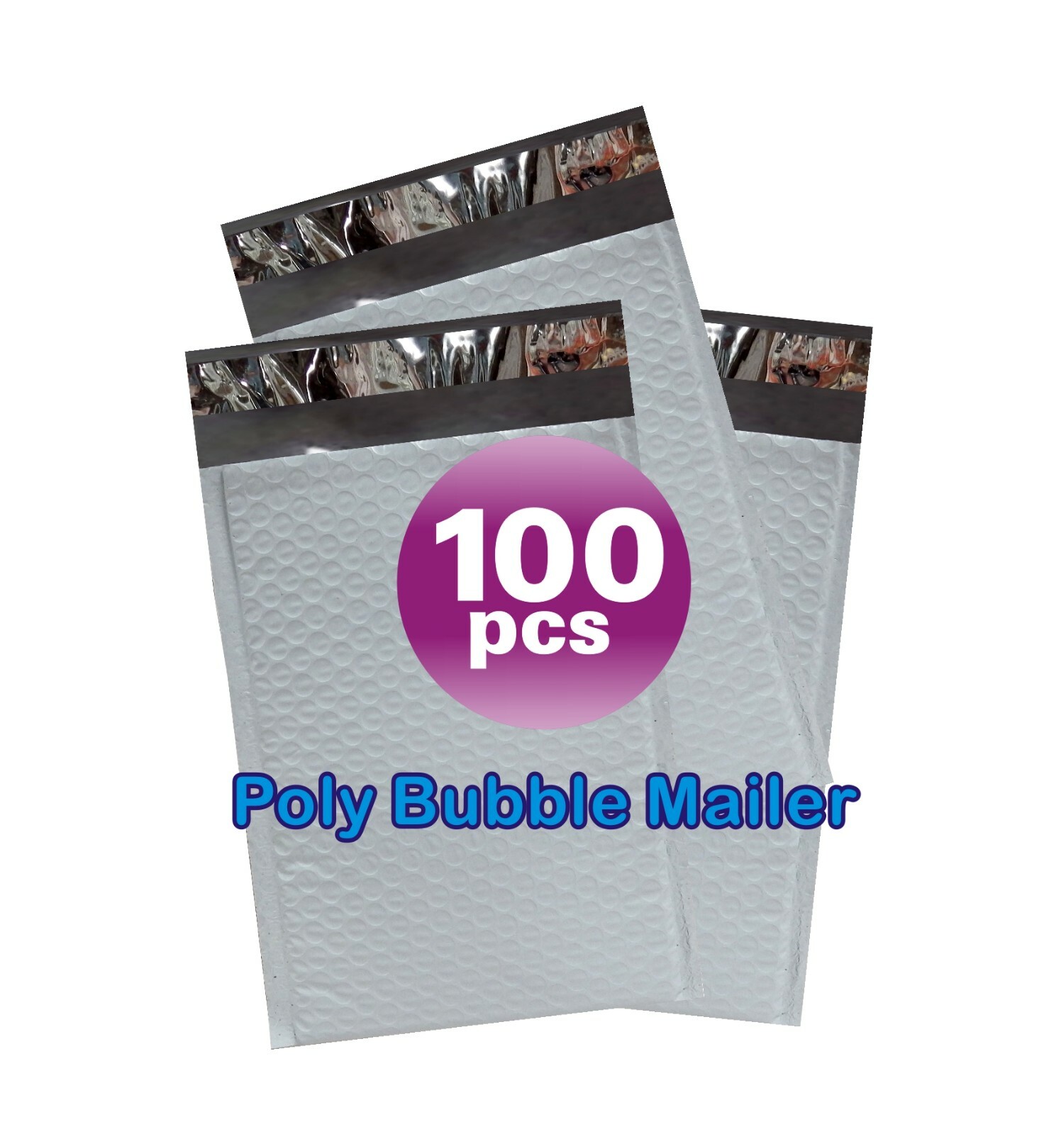 PolycyberUSA  100 pcs #5 Poly Bubble Envelopes Mailers  (Inner 10.5x15)