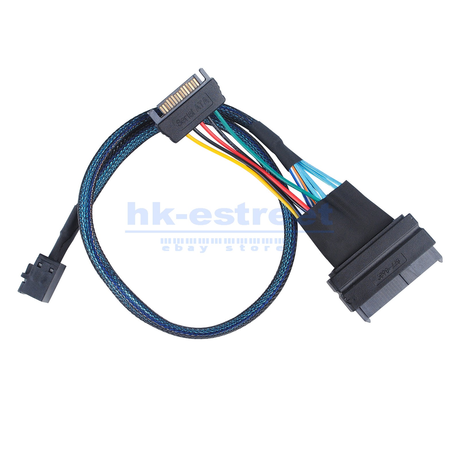 SFF-8639 68P Straight + PWR to SFF-8643 36P Mini SAS U.2 Cable for 2.5 NVMe SSD