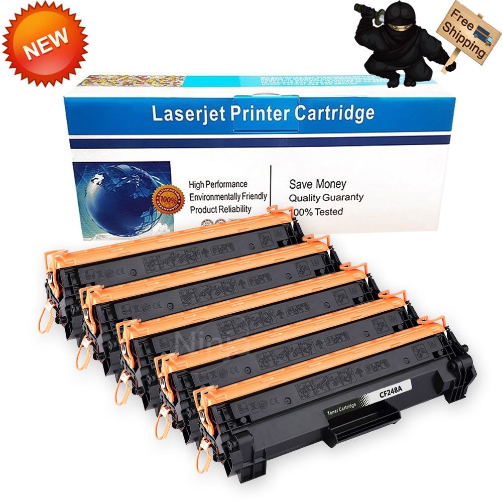 5PK CF248A 48A Toner Cartridges for HP LaserJet M15w M28w M29w MFP
