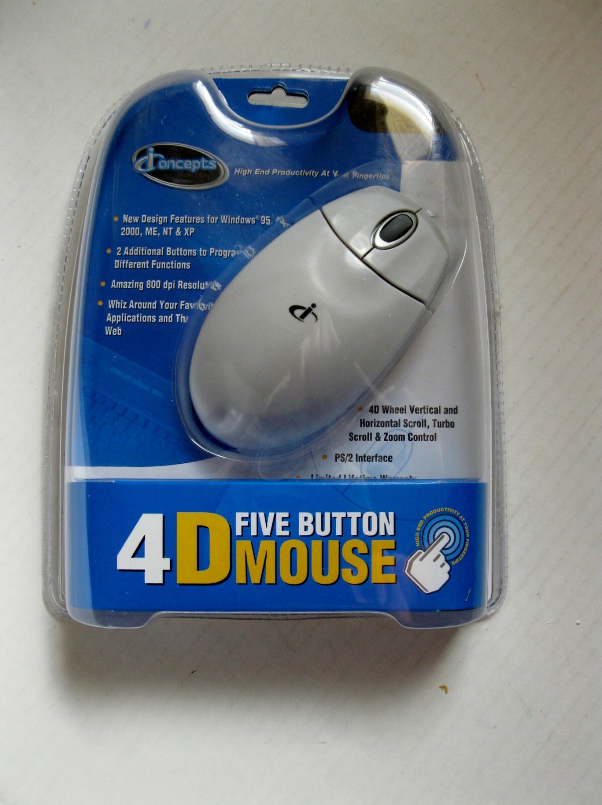iConcepts 4D Five Button Computer Mouse 2003 Item #77352