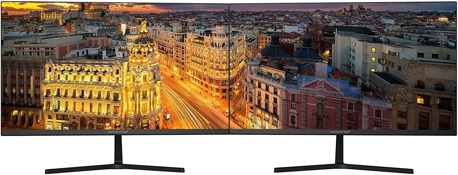 Matching DUAL 24" Widescreen LCD Monitors for Gaming Office PC Major Brands