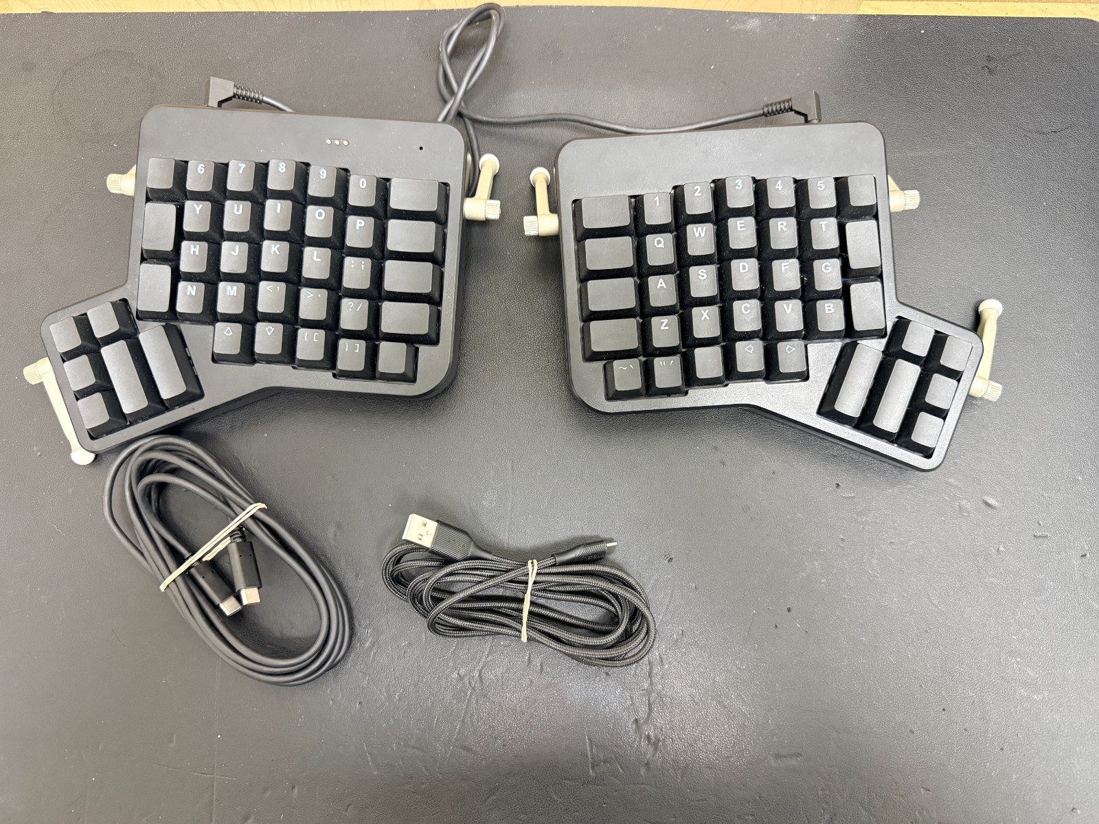 ErgoDox EZ Split Ergonomic Mechanical Keyboard Black Tilt Tent Kit Programmable