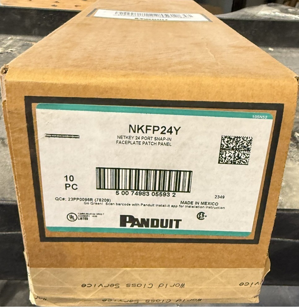 PANDUIT NETKEY NKFPY24 PORT SNAP-IN FACEPLATE PATCH PANEL (NEW) 10 PACK